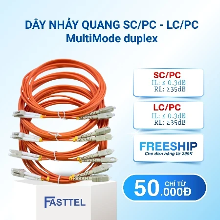 Dây Nhảy Quang Multimode OM2 LC/PC-SC/PC